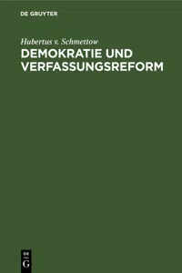 Demokratie und Verfassungsreform_cover