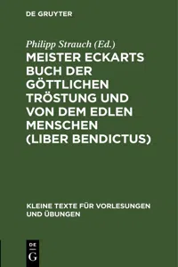 Meister Eckarts Buch der göttlichen Tröstung und von dem edlen Menschen_cover