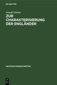 Zur Charakterisierung der Engländer_cover