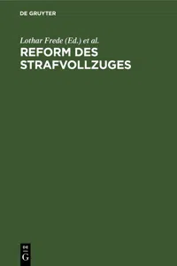 Reform des Strafvollzuges_cover