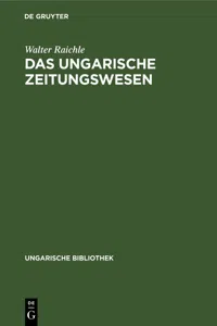 Das ungarische Zeitungswesen_cover