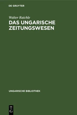 Das ungarische Zeitungswesen