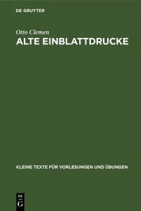 Alte Einblattdrucke_cover