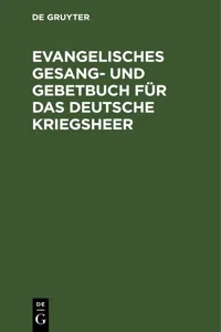 Evangelisches Gesang- und Gebetbuch für das Deutsche Kriegsheer_cover