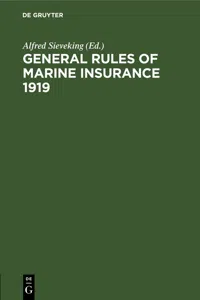 General Rules of marine insurance 1919_cover