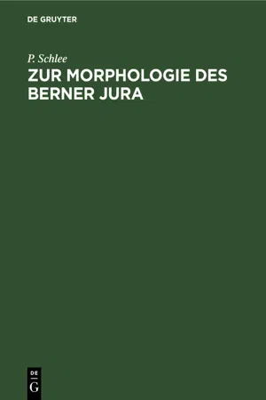 Zur Morphologie des Berner Jura