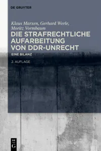 Die strafrechtliche Aufarbeitung von DDR-Unrecht_cover