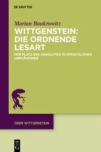 Wittgenstein: Die ordnende Lesart_cover