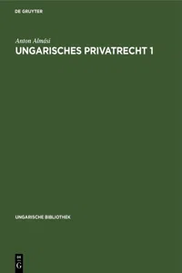 Ungarisches Privatrecht 1_cover