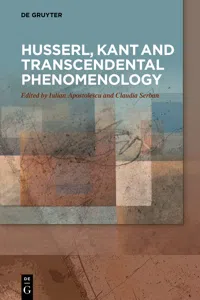Husserl, Kant and Transcendental Phenomenology_cover