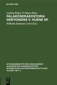 Palaeosemaeostoma geryonides v. Huene sp._cover