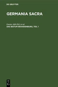 Das Bistum Brandenburg, Teil 1_cover