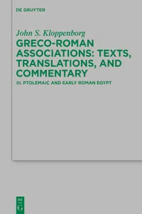 Ptolemaic and Early Roman Egypt_cover