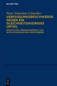 Verfassungsbeschwerde gegen ein gleichheitswidriges Urteil_cover