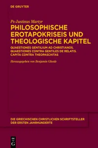 Philosophische Erotapokriseis und theologische Kapitel_cover