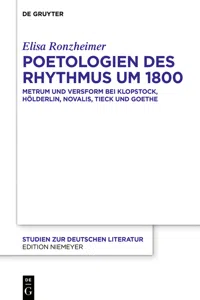 Poetologien des Rhythmus um 1800_cover