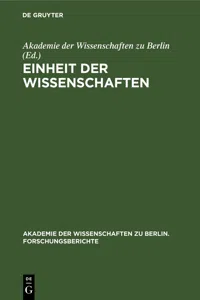 Einheit der Wissenschaften_cover