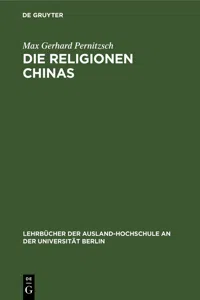 Die Religionen Chinas_cover