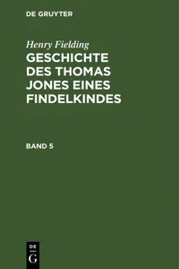 Henry Fielding: Geschichte des Thomas Jones eines Findelkindes. Band 5_cover