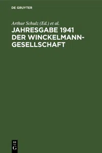 Jahresgabe 1941 der Winckelmann-Gesellschaft_cover