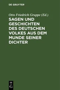 Sagen und Geschichten des deutschen Volkes aus dem Munde seiner Dichter_cover