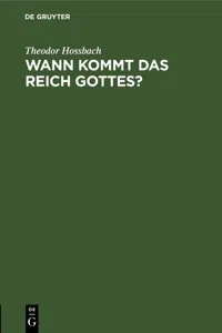 Wann kommt das Reich Gottes?_cover