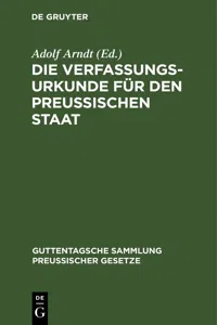 Die Verfassungs-Urkunde für den Preussischen Staat_cover