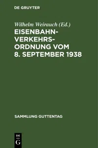 Eisenbahn-Verkehrsordnung vom 8. September 1938_cover