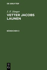 J. F. Jünger: Vetter Jacobs Launen. Bändchen 3_cover