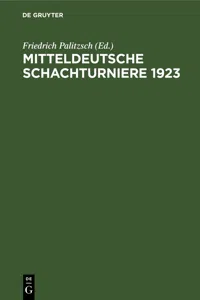 Mitteldeutsche Schachturniere 1923_cover