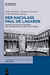 Der Nachlass Paul de Lagarde_cover