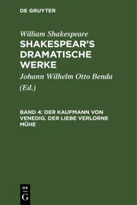 Der Kaufmann von Venedig. Der Liebe verlorne Mühe_cover