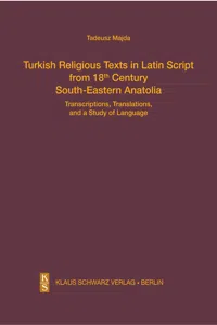 Turkish Religious Texts in Latin Script from 18th Century South-Eastern Anatolia_cover