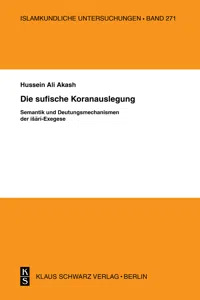 Die sufische Koranauslegung_cover