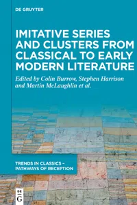 Imitative Series and Clusters from Classical to Early Modern Literature_cover