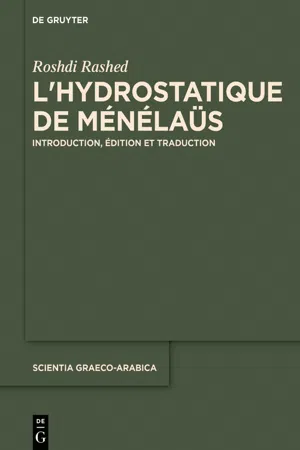 L'hydrostatique de Ménélaüs