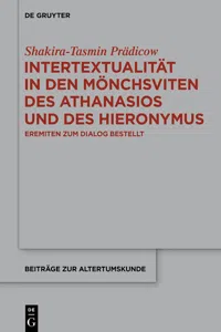 Intertextualität in den Mönchsviten des Athanasios und des Hieronymus_cover