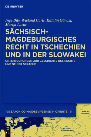 Sächsisch-magdeburgisches Recht in Tschechien und in der Slowakei