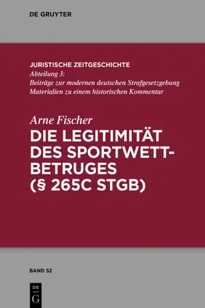 Die Legitimität des Sportwettbetrugs (§ 265c StGB)