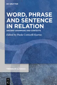 Word, Phrase, and Sentence in Relation_cover