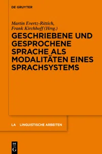 Geschriebene und gesprochene Sprache als Modalitäten eines Sprachsystems_cover