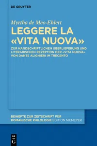 Leggere la «Vita Nuova»_cover