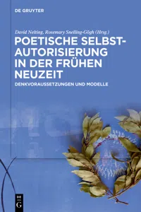 Poetische Selbstautorisierung in der Frühen Neuzeit_cover