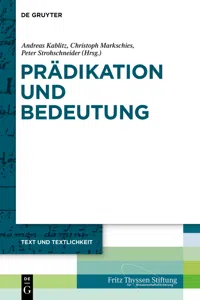 Prädikation und Bedeutung_cover