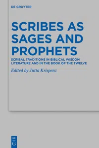 Scribes as Sages and Prophets_cover