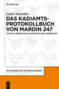 Das Kadiamtsprotokollbuch von Mardin 247_cover