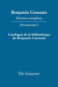 Catalogue de la bibliothèque de Benjamin Constant_cover