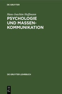 Psychologie und Massenkommunikation_cover