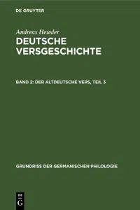 Der altdeutsche Vers, Teil 3_cover