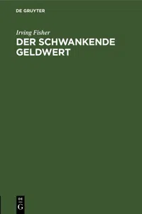 Der schwankende Geldwert_cover